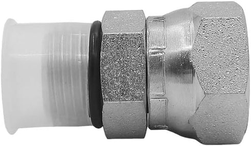 (2-PACK) 6900-08-08-O Hydraulic Hose Adapter Fitting 1/2" Male O-Ring Boss (3/4"-16UNF)×1/2" NPSM Female Pipe Swivel (1/2"-14NPSM) SAE Straight Pi...