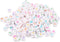 300pcs White Acrylic Number Beads 7x4mm Mixed Number Beads Acrylic Plastic Round Shape Loose Beads (White & Color)...