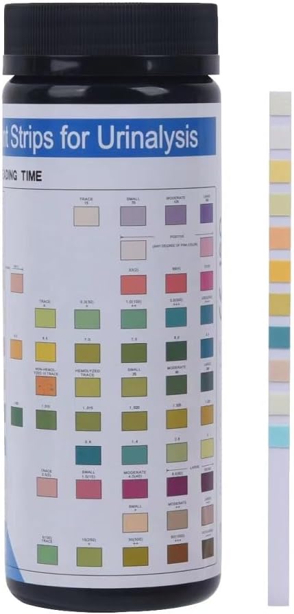 11-in-1 Rapid Urine-Test Strips 11 Parameters for Ketosis, pH, Protein, UTI and More in Your Body-100 Count...
