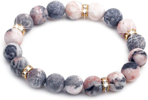 Healing Bracelet For Women Anxiety Crystal Bracelet Chakra Beaded Bracelets Rose Quartz Crystals And Healing Stones Yoga Bead Bracelet Calming Str...