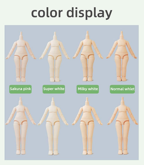 1/12 Scale BJD Doll Body 9.6cm/11cm YMY2 Body Action Figures Replacement Body Doll Accessories (Normal White,11cm)...