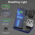 Wireless Charger 3 in 1,15W Fast Charging Station for iPhone/iWatch/AirPods,Have Controllable Cool Lights,Compact Design,Give You A Tidy Desktop/N...