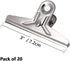 20PCS Silver Metal Bulldog Clip for Office, Drawing Board, School, Kitchen, etc. 3-inch Enhanced Design for Extra Durability...