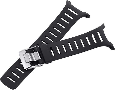 Watch Band Compatible with Suunto T1 T1C T3 T3C T3D T4C T4D, Soft Rubber Replacement Watch Strap for Suunto T Series Smart Watch, Black...