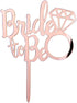 Bride to Be Cake Topper - for Bridal Shower/Wedding Shower/Engagement/Bachelorette/Hen Night Party Decorations, Mirror Rose Gold Acrylic...