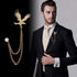 2 Packs Men's Eagle Brooch Lapel Pin Badge Hanging Chains Collar Brooches Pin for Career Suit Tuxedo of Shirts Tie Hat Scarf for Boyfriend Father ...