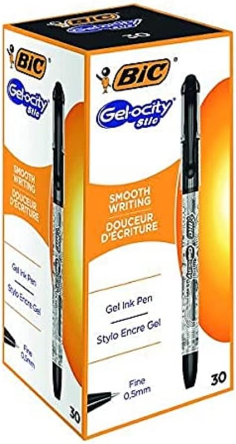 Bic GELOCITY Gel Ink Pens Black, Pack of 30...