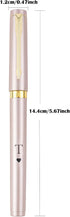 Pack of 3 Initial Gifts Letter T Rose Gold Color Gel Pens Medium Point (0.7mm) Black Ink Birthday Graduation Gift for Son Daughter Classmate Frien...