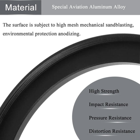 49mm-55mm Step Up Ring(49mm Lens to 55mm Filter, Hood,Lens Converter and Other Accessories) (2 Packs), Fire Rock 49-55 Aerometal Camera Lens Filte...