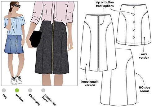Style Arc Sewing Pattern - Goldie Woven Skirt (Sizes 18-30)...