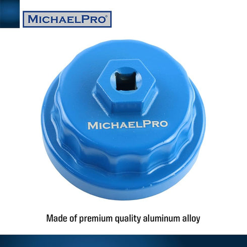 MichaelPro MP009057 Oil Filter Cap Wrench for Toyota, Lexus, Fits Most 6 & 8 Cylinder Engines / 2.5L to 5.7 L Engines, 64.5mm 14 flutes- Easily Re...