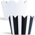 Black and White Striped Cupcake Wrappers, 50 Count - Reversible White Design, Scalloped Black and White Cupcake Wrappers for Parties and Events...