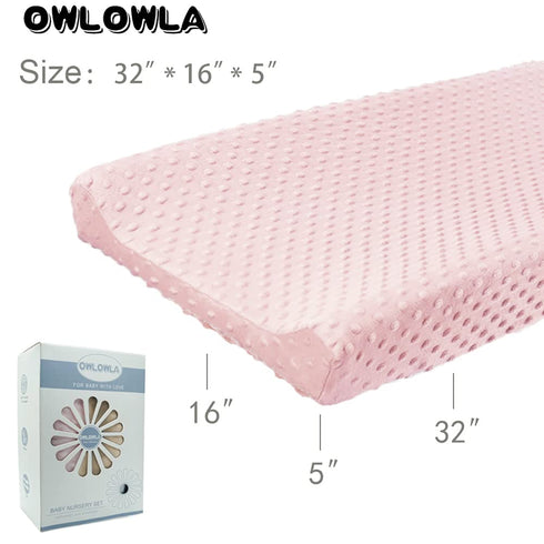 Owlowla Changing Pad Cover,Soft Minky Dots Changing Table Sheets for Baby Boy and Girl 2Pack (Pink&Cream)...