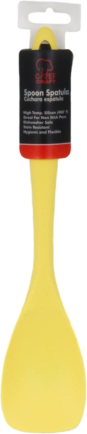 Chef Craft Premium Silicone Spoon Spatula, 11.5 inch, Yellow...