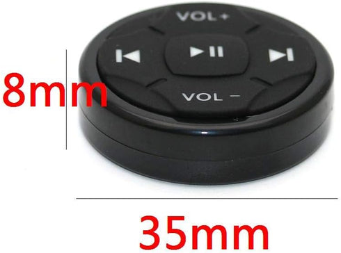 Wireless Bluetooth Media Button Remote Selfie Music Control Start Siri for iPhone Apply to Car Motorcycle Steering Wheel with Blue Button Light,Co...