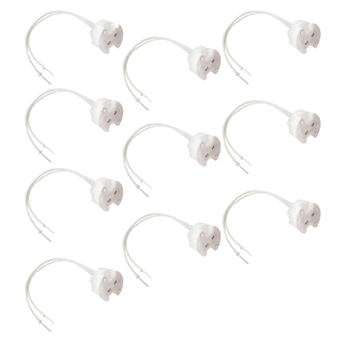 10PCS LED Halogen Ceramic Cable Connector Base Socket Adaptor G4 Lamp Socket 10cm White Silicone Lamp Head Cord for Pendant Wall Lamp Landscape La...