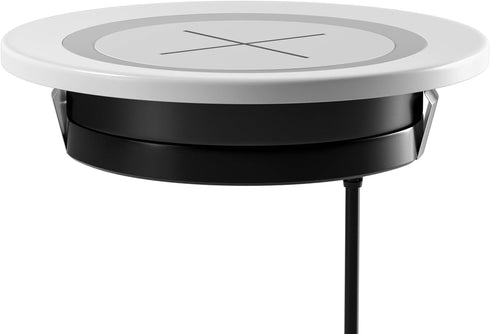 Desk Wireless Charger, JE Make IT Simple 15W Fast Charging Station Desktop Grommet Sleek Invisible Power Charging Pad, for iPhone 15, Samsung, Air...