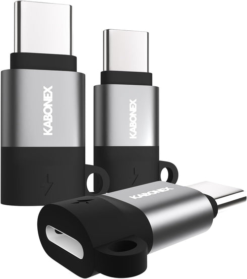 Lightning Female to USB-C Male Adapter Compatible with iPhone15/Plus/Pro/Pro Max and More Type C Devices | 30W PD Fast Charging | Not for Audio/OT...