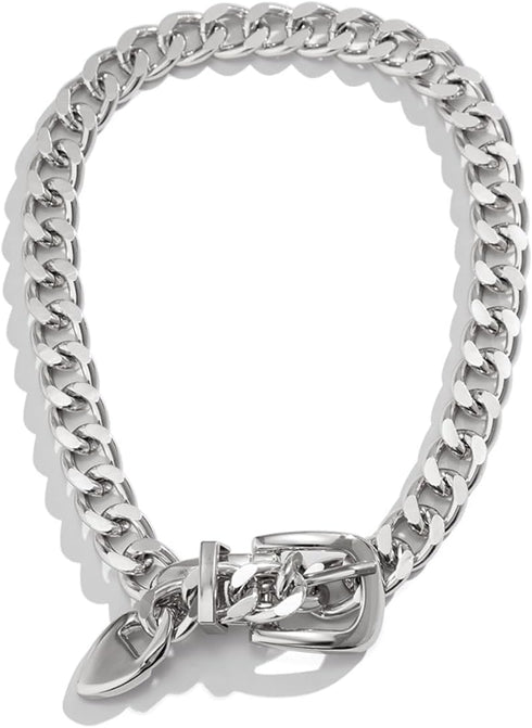 Versatile Unisex Chunky Cuban Link Choker Necklace,Silver/14K Gold Plated Bold Punk Style Thick Wide Chain Link Jewelry for Women and Men...