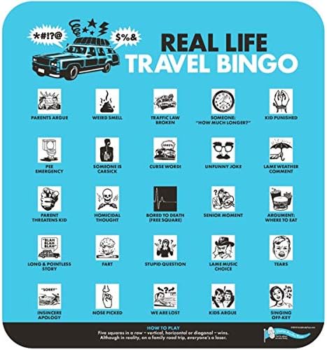 Breaking Games Real Life Travel Bingo - Hilarious On-The-Go Family Game - Compact & Durable for Endless Road Trips, Flights, and Adventures...