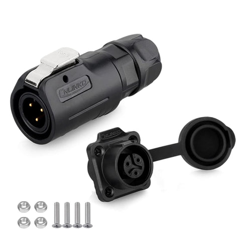 CNLINKO LP12 2/3/4/5/6/7/8pin Male Female Electrical Push Pull Plug with Socket IP67waterproof Plastic Solar Panel Mount Quick-Connect Connectors ...