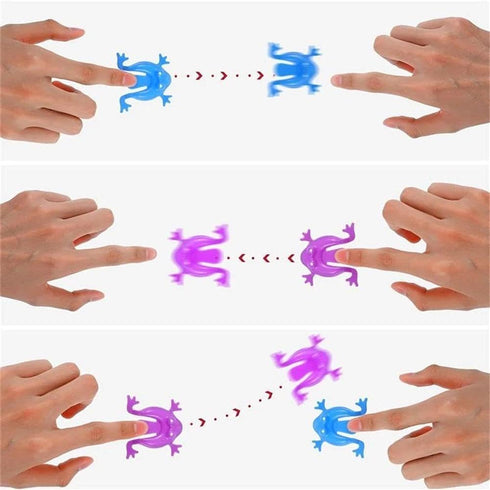 10 Pcs Multicolor ABS Jumping Frog , Frog Action Colorful Bounce Fidget , Creative Stress Reliever Educational ,Small in Size and Light in Weight,...