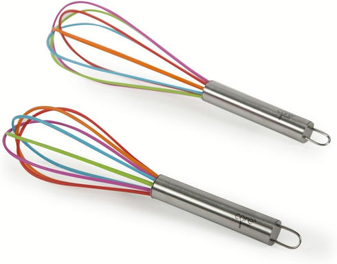 Core Kitchen 2 Piece Whisk Set - Rainbow...