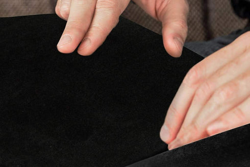 Black Self Adhesive Velvet Fabric Sticky Felt Sheets for Art & Crafts, Jewelry Box, Drawer Liners- 2PCS x (17.3" x 39.3")...