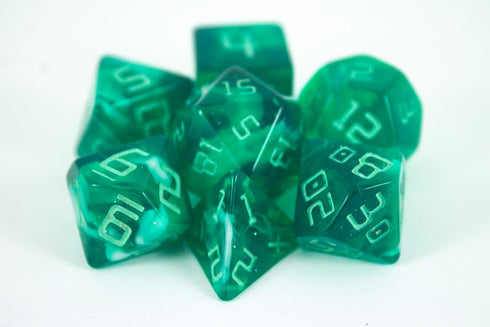 Starfarer Sci-Fi D10 Dice - 'Quasar' - Dark Green with White Swirls...