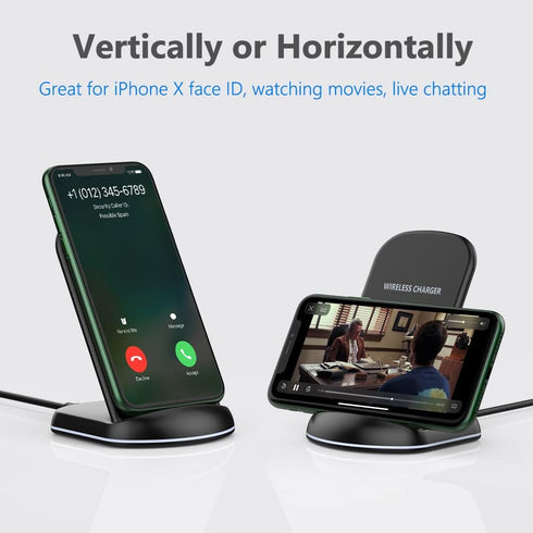 Yootech Wireless Charger,10W Max Wireless Charging Stand, Compatible with iPhone 15/15 Plus/15 Pro Max/14/14 Plus/14 Pro/14 Pro Max/13/SE 2022/12/...