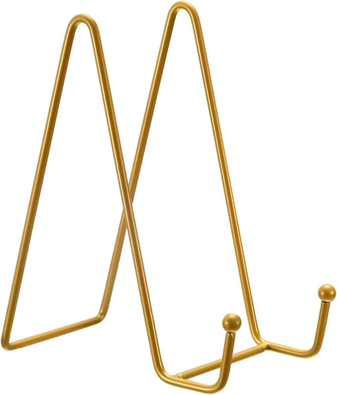 uxcell Plate Stand for Display, 3Pcs 6 Inch Iron Easel Plate Holder Display Stands Metal Decorative Plates for Picture Photo Book, Gold...