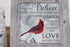 Summer Snow Cardinal Sympathy When You Believe Beyond What Your Eyes Can See | SS6848 - Framed Glittered Glassless Acrylic Sealed Picture...