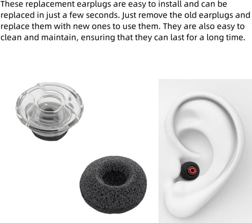 Earbud Tips Replacement Compatible with Plantronics Voyager Legend Headphones 3 Pcs Earbuds Ear Gels Tips and 3 Pcs Foam Compatible with Voyager L...