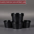 50 Pack 4oz Portion Cups plastic containers disposable small tiny dipping shot Black food serving sauce 4 ounce oz mini bowls individual dessert j...