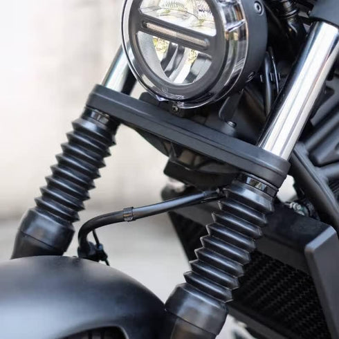 Motorcycle Fork Boots, 1 Pair Black Motorcycle Front Fork Tubes Boots Rubber Sleeve Shock Cover for ATV Dirt Bike, Length: 9", Inner Diameter: 1.5...