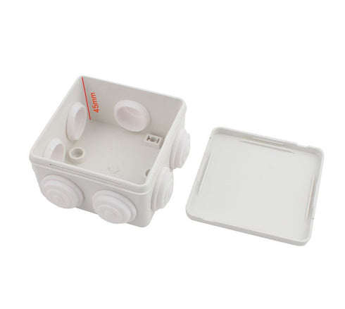 YXQ Electrical Junction Box Waterproof Outdoor Enclosure Squre Power Wire Hole with Cover Dustproof DIY Case ABS White(3.3" x 3.3" x 2")...