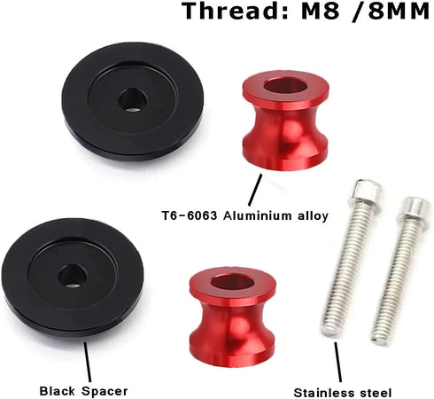 2pcs M8 X1.5 Motorcycle Swing arm Sliders Spools Universal for Trident 660 Z800 Z900 ZX10R ZX6R Suzuki GSXR 600 750 1000 CB400F CB500F CBR650R CBR...