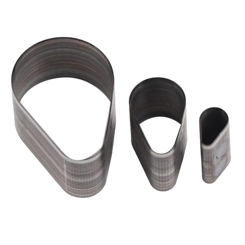 3pcs Leather Craft Cutting tool Hole Hollow Steel Cutter Punch Tool Kit Heart-shaped Drop shape Pentagram Cutting Mold(Drop-shape)...