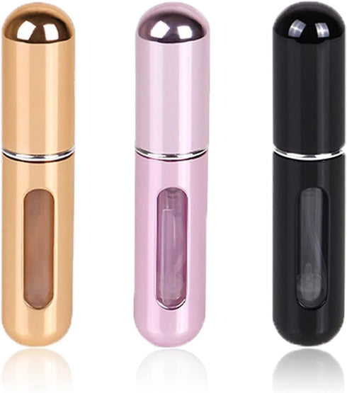 Travel Mini Perfume Refillable Atomizer Container, Portable Perfume Spray Bottle, 5ml Travel Perfume Scent Pump Case Fragrance Empty Spray Bottle ...