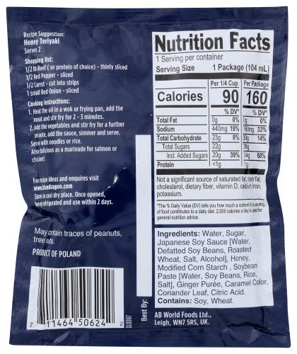 Blue Dragon Stir Fry Sauce, Honey Teriyaki, Authentic sweet & savory sauce with ginger, garlic, Japanese soy and honey, No artificial flavors, Veg...