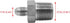(2-PACK) 2404-04-08 Hydraulic Hose Adapter Fitting 1/4" Male JIC 37° Flare (7/16"-20UNF) × 1/2" Male (1/2"-14NPTF) SAE Straight Pipe Joints Tube C...