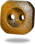 Will Bottom | Design 26 | Square Shape |Natural Brown Long Wooden Buttons - 2 -Holed Craft Buttons (Pack of 5)....