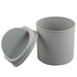 2 Liter Mini Desktop Trash Can with Swing Lid Tiny Garbage Can Trash Bin (Grey)...