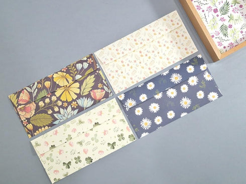 16 Pcs Money Envelopes Cash Envelopes, 8 Designs, 3.5 x 7 Inch (Floral B)...