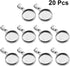 EXCEART 20pcs Trays Pendants Stainless Steel Round Cabochons Settings Bezels Base Blanks Charms Kit for Photo Necklace Bracelet Jewelry Making (Si...