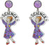 Teacher Student Dangle Earrings Acrylic Cute Crayons Rainbow book Earrings for Women Back to School Gradution Reading Events Jewelry for Teacher-3...