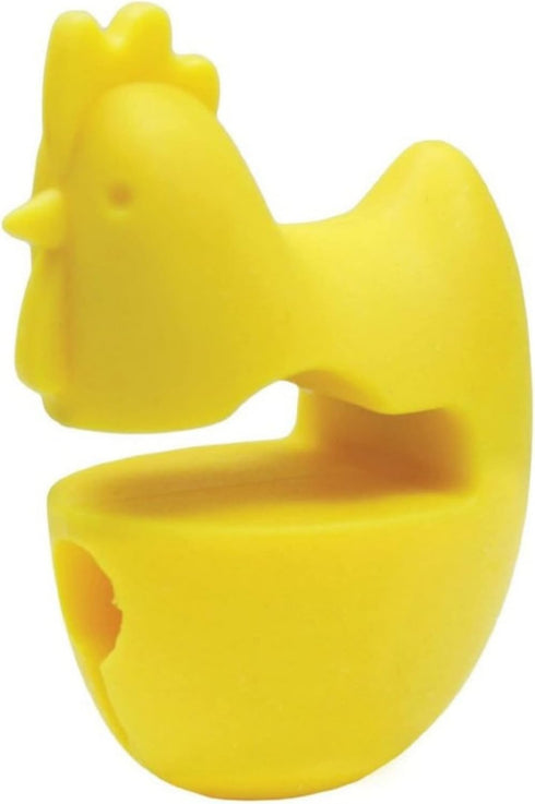 Fox Run Silicone Pot Clip Spoon Rest, Chicken, 2.5", Yellow...