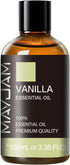 Vanilla Essential Oil, 3.38FL.OZ Pure Essential Oils with Glass Dropper, Large Volume Vanilla Oil, Perfect for Massage, DIY Candle and Soap Making...