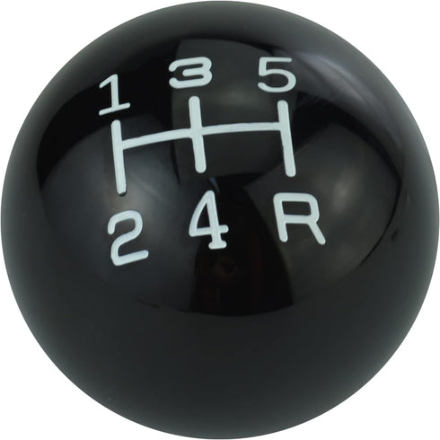 Arenbel 5 Speed Resin Shift Knob Ball Gear Lever Car Racing Shift Stick Handle Replacement Fit Most Auto MT Vehicles, Black...