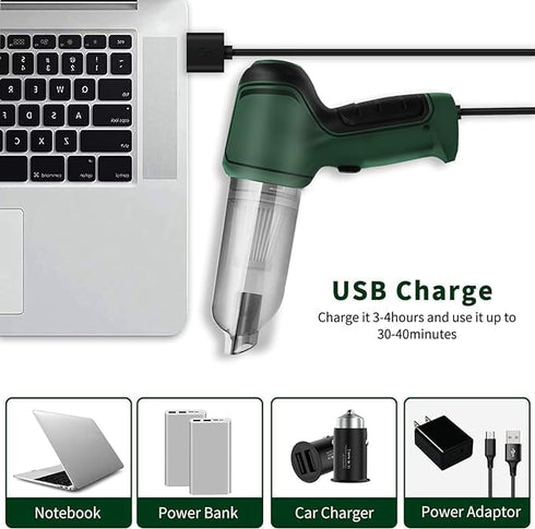 Handheld Vacuum Cordless car Vacuum Cleaner High Power Handheld Portable Car Vacuum 5000PA Suction Handheld Vacuum Cordless Mini Vacuum for car, H...